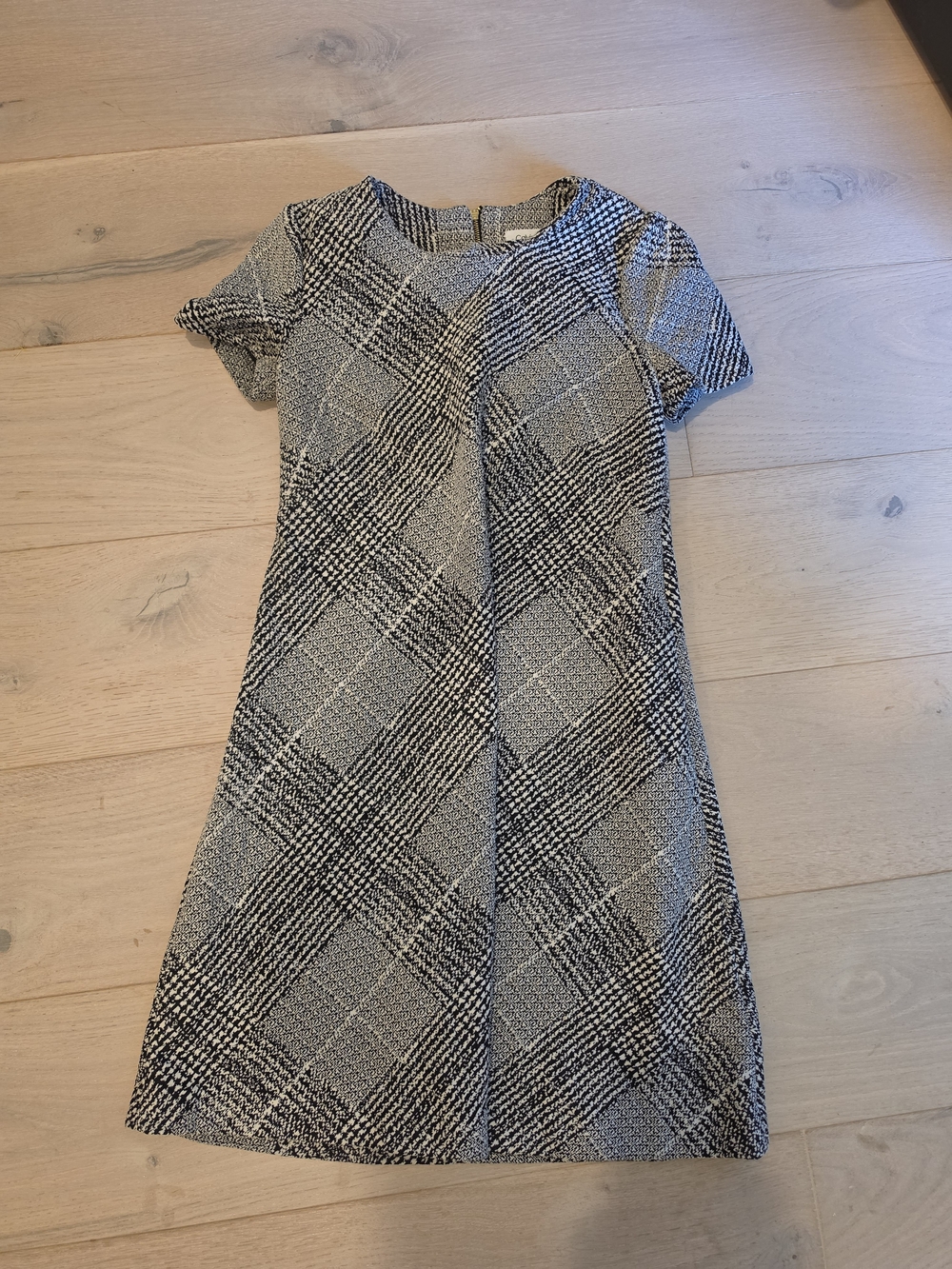Calvin Klein Black & White Plaid Mini Dress